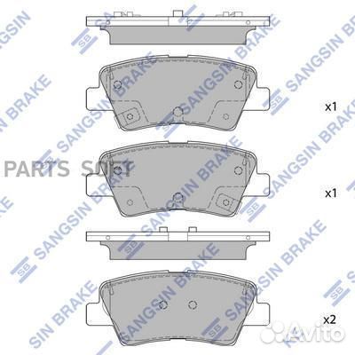 Sangsin brake SP1851 SP1851 колодки дисковые задни
