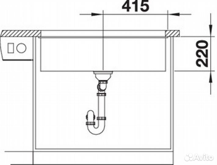 Кухонная мойка Blanco 523143 subline 800-U Silgran