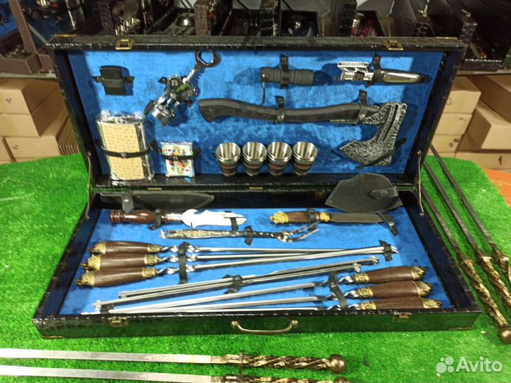 Шашлычные подарочные наборы (набор шампуров)