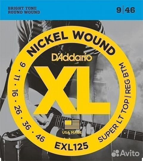 DAddario EXL125 XL Nickel wound 9-46 - струны дл