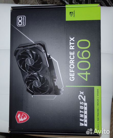Видеокарта msi rtx 4060 ventus 2x black oc