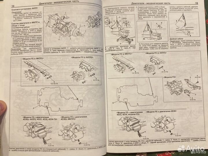 Книга двиг mitsubishi 4D33, 4D34-T4, 4D35, 4D36