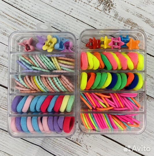 Набор резинок и заколок для волос