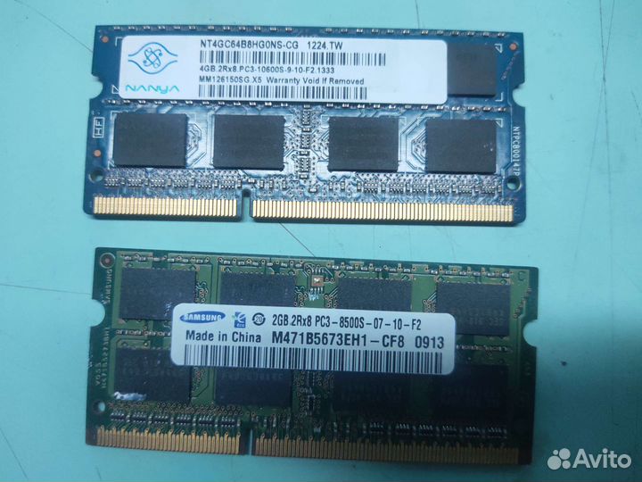 Память для ноута Ddr3, Ddr2