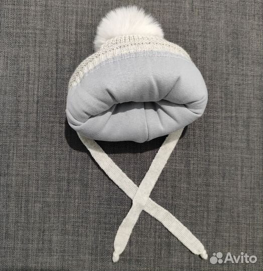 Шапка зимняя новая 9-18 мес