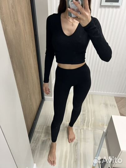 Костюм женский в рубчик