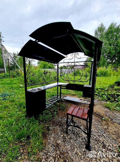 Мангал с крышей