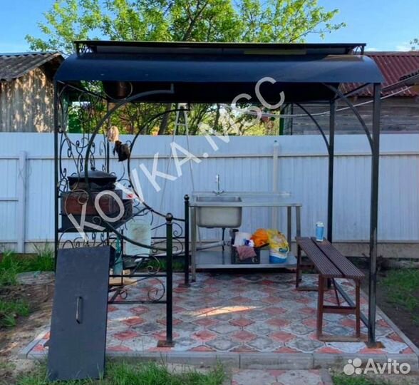 Мангал с крышей