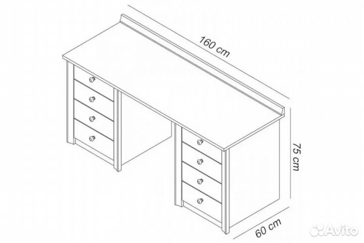 Finezja F16 Стол письменный Шоколад (Польша)