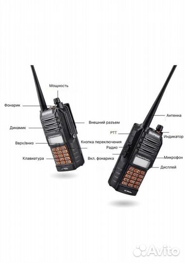 Рация baofeng uv 9r plus 8вт