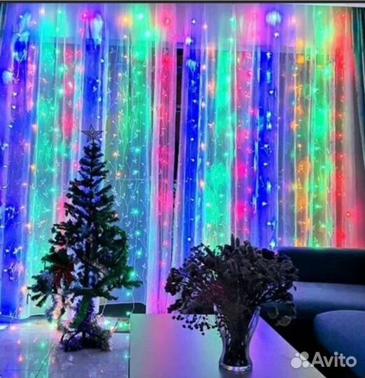 Гирлянда занавес