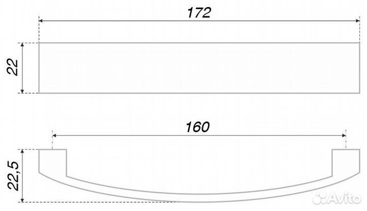 Мебельные ручки boyard, 10 шт. (новые)