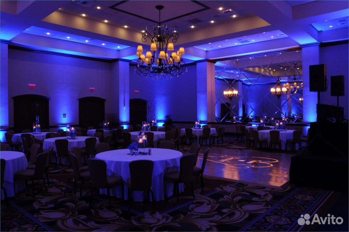 Аплайтинг, атмосферный свет на свадьбу, подсветка