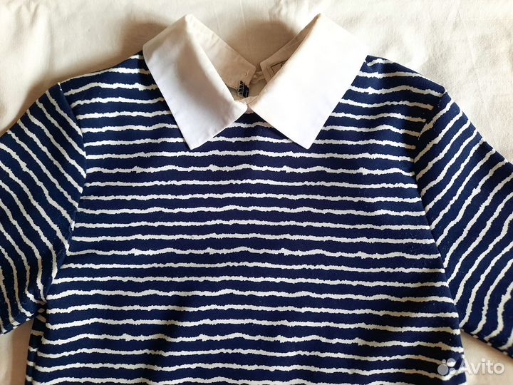 Блузка в полоску 42 размер. Школьная, повседневная
