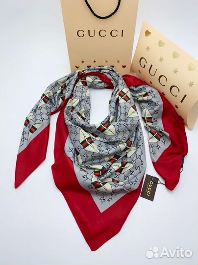 Платок-шаль Gucci натуральный шёлк