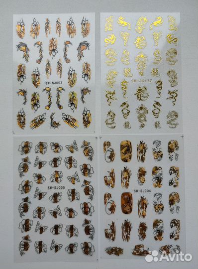 Наклейки для ногтей, для маникюра Новые