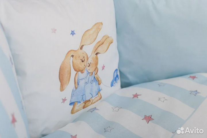 Комлект в кроватку с бортиками (12 предметов)