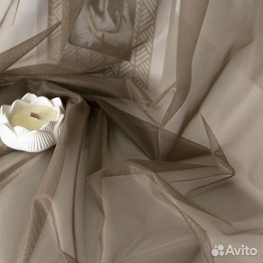 Тюль Ирис кофе