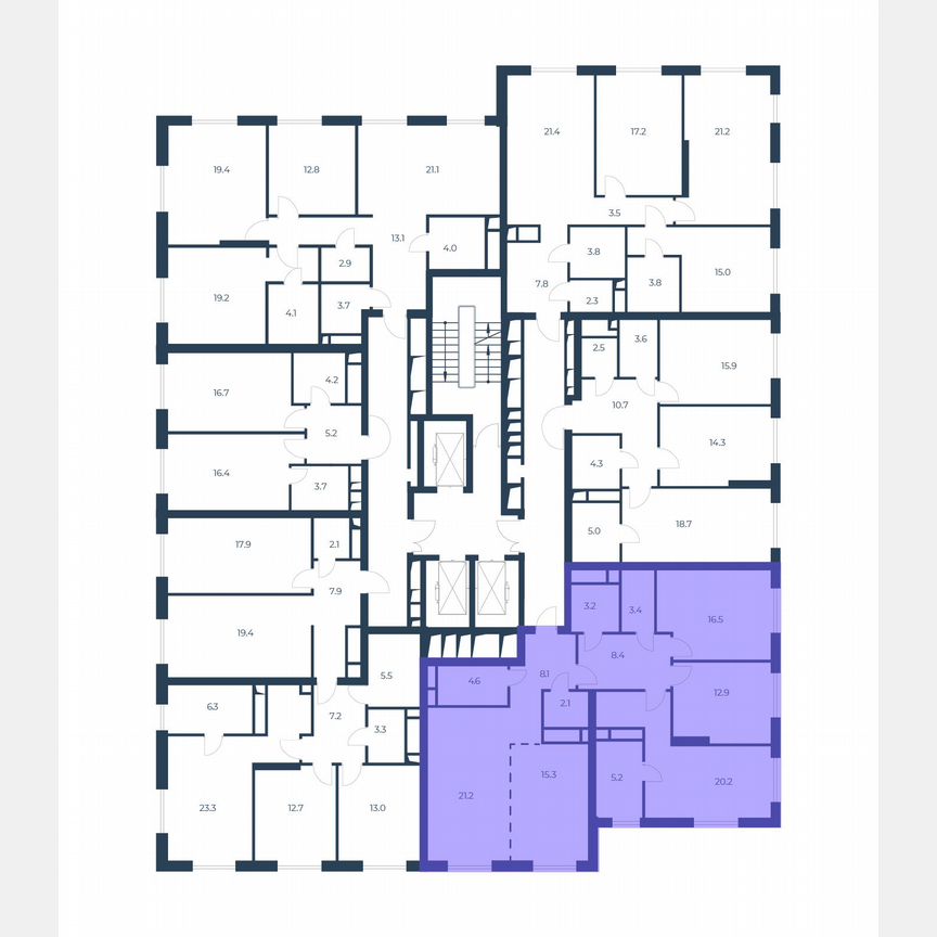 4-к. квартира, 124,1 м², 19/21 эт.