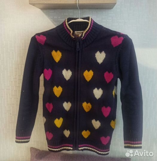 Теплая кофта для девочки 128