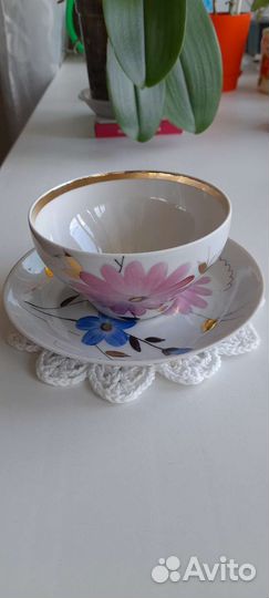 Чашка с блюдцем Дулево