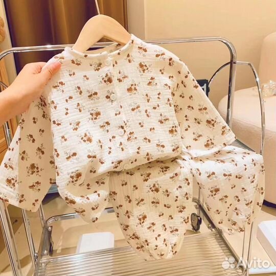 Пижама детская муслин новая 80-130