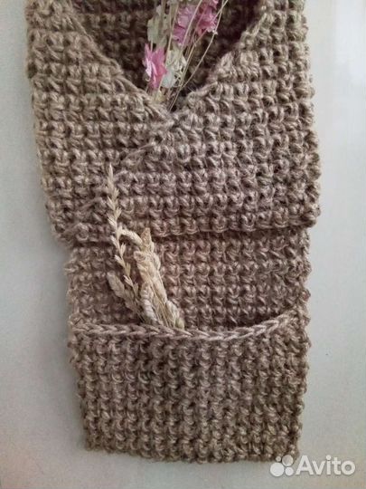 Органайзер для хранения подвесной из джута