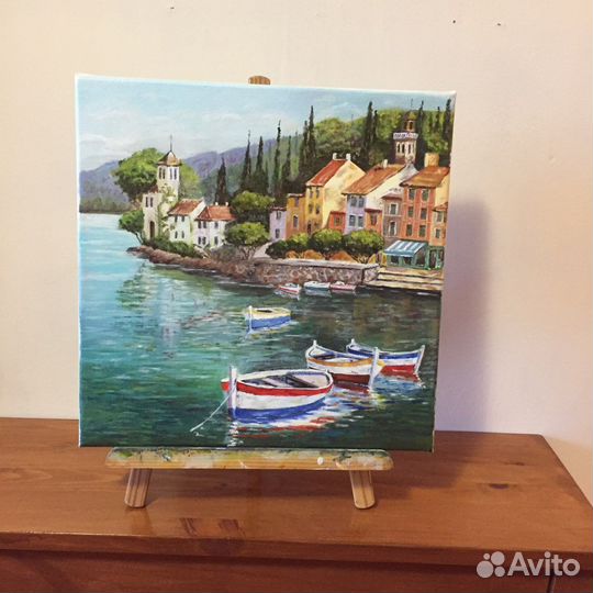 Картина маслом Лодочки