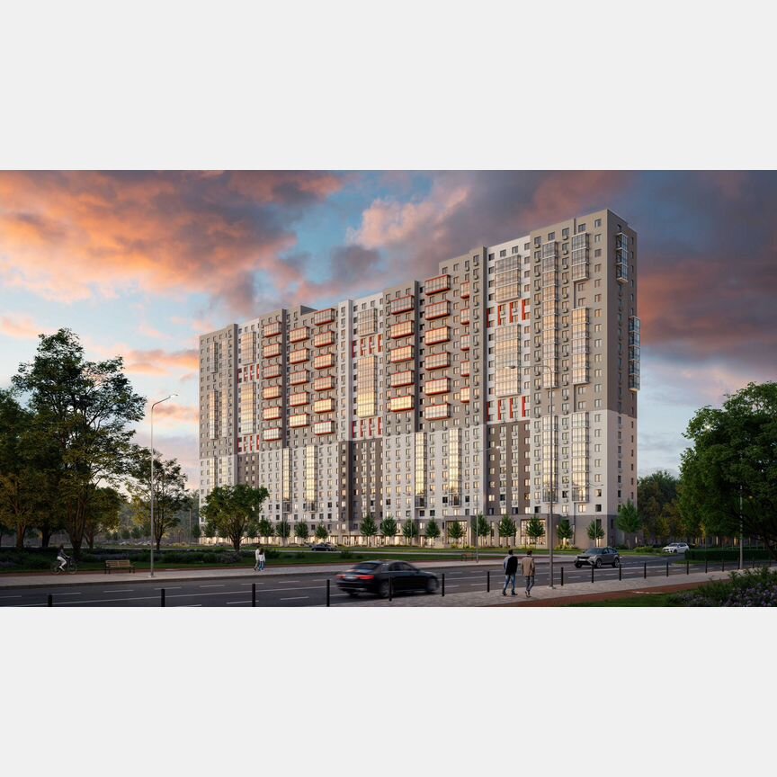 Квартира-студия, 21,1 м², 19/22 эт.