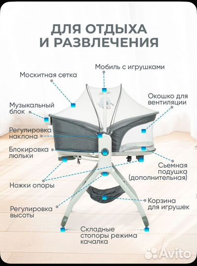 Детская люлька переноска, качалка
