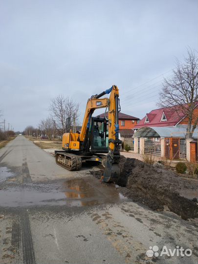 Услуги мини экскаватора с гидробуром + гидромолот