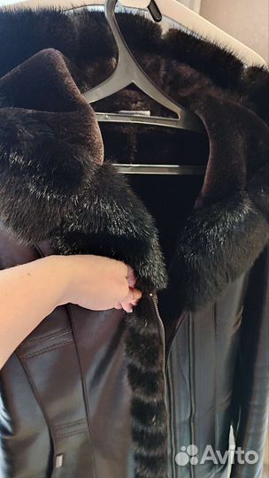Женская кожаная дубленка 48 50