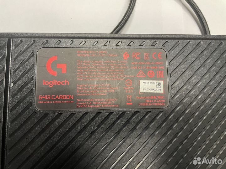 Игровая Клавиатура logitech g413 carbon