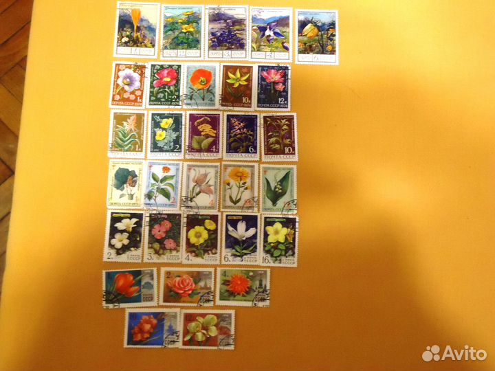 Коллекция марок советских времен, тема 