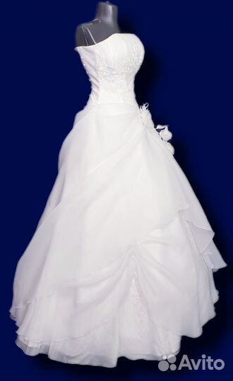 Свадебное платье р 46 белое пышное Мая