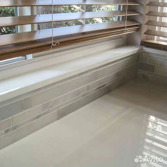 Подоконник из камня кварцевый агломерат