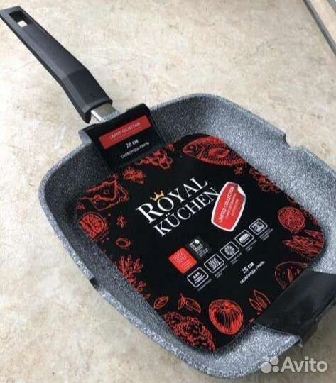 Сковорода 28 см гриль. Магнит