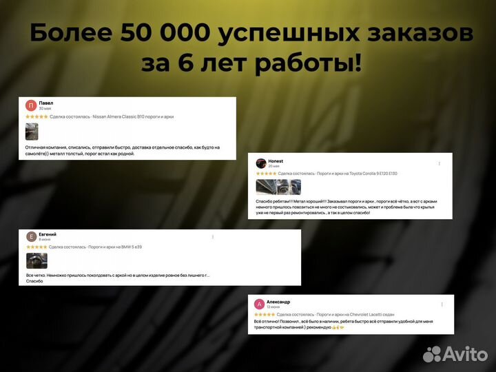 Ремонтные пороги и арки для Hyundai Нефтегорск