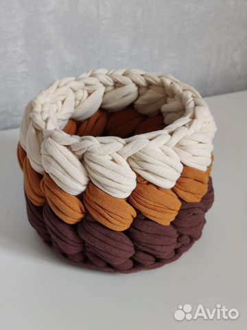 Корзина из трикотажной пряжи
