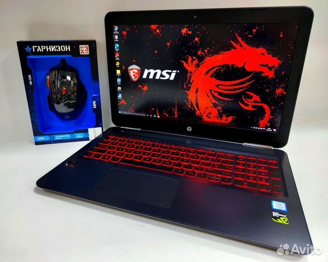 HP omen в идеале для игр (i5,1050ti,16gb)гарантия