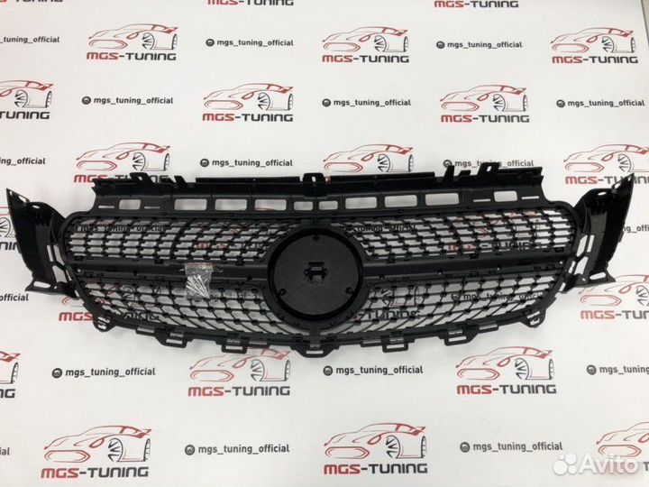 Решетка Mercedes E-class w213 Diamond black б/к