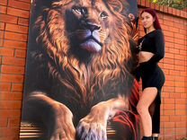 Величественная картина со львом в Ваш интерьер