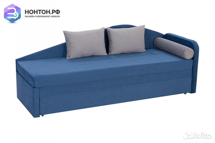 Диван еврософа Верди правый синий