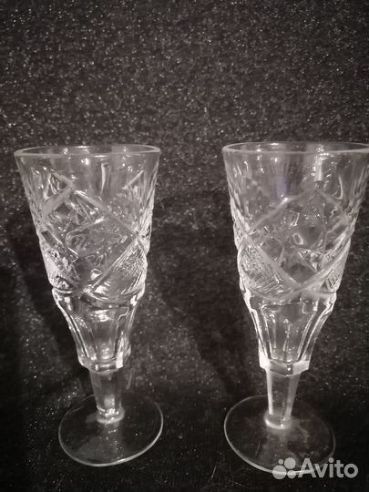 Хрустальные бокалы, рюмки СССР