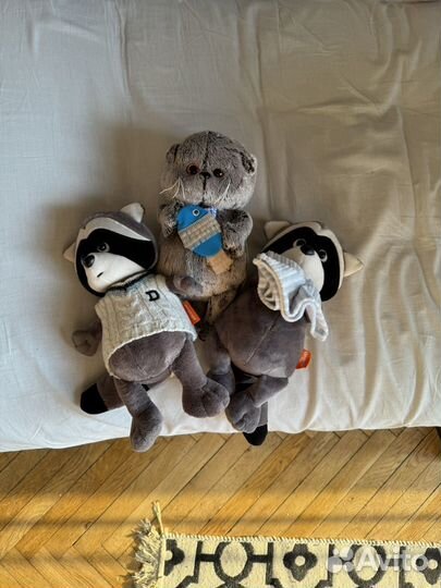 Мягкие игрушки Енот и Кот Orange Toys и Budi Basa