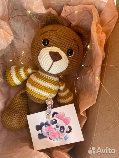 Мишка тедди ручной работы. Вязаные игрушки