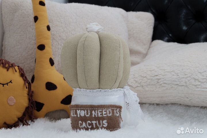 Кактус из ткани