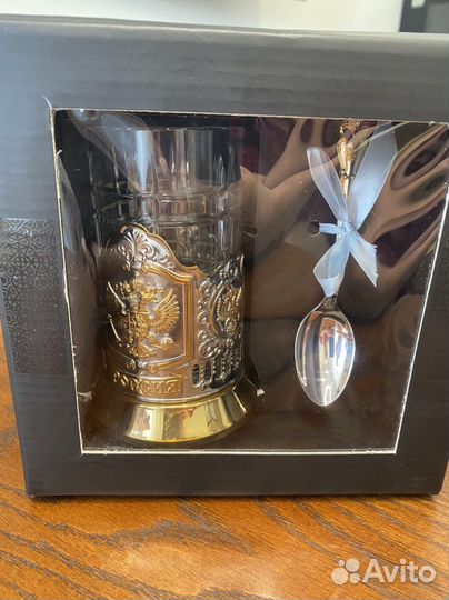 Набор для чая (подстаканник) « Герб РФ»