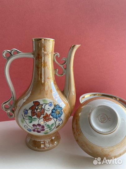 Кувшин с пиалами. Фарфор. Сделано в СССР
