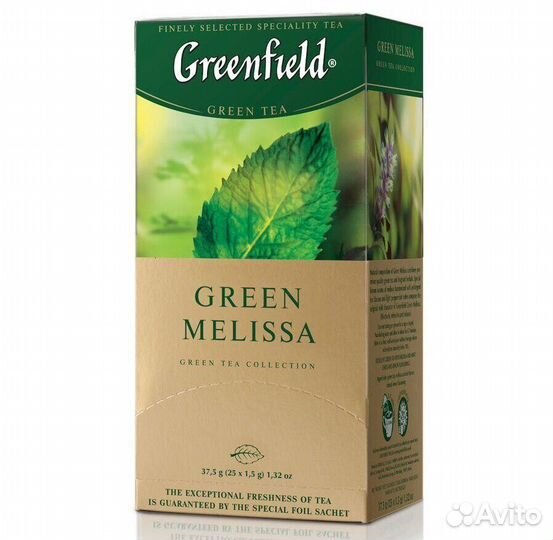 Чай Greenfield Green Melissa Зелёный 25пакетиков